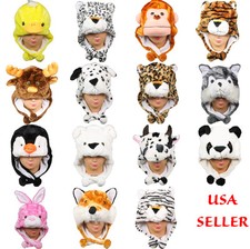 New Cartoon Animal Hat Winter Hat Fluffy Plush Hat Warm Cap Earmuff Gift Unisex