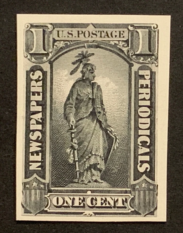 Travelstamps: US STAMPS SCOTT #PR81p4 1 Cent Plate Proof on Card LH - Image 2 of 4