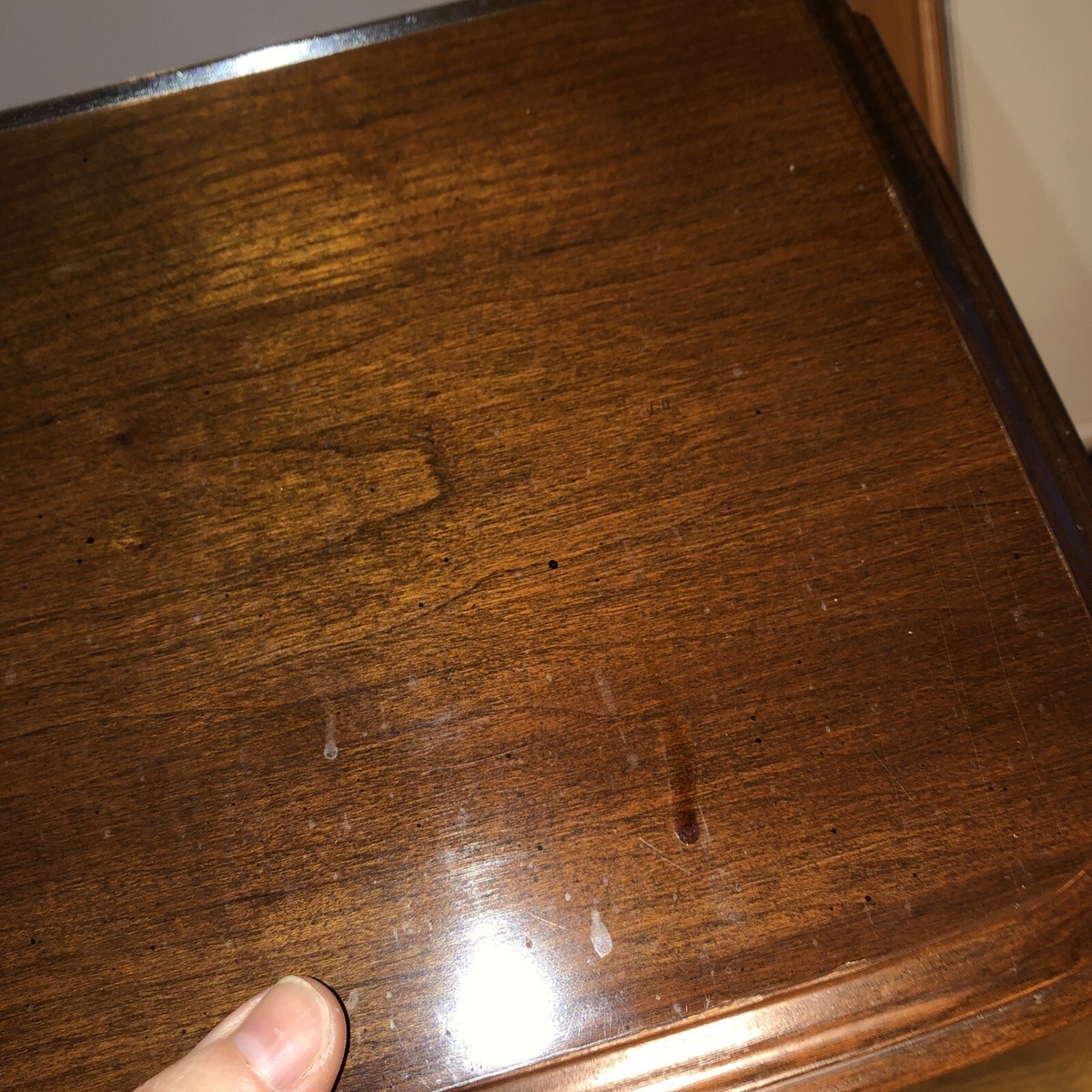 Vintage Ethan Allen Solid Cherry Queen Anne Style Drop Leaf Side