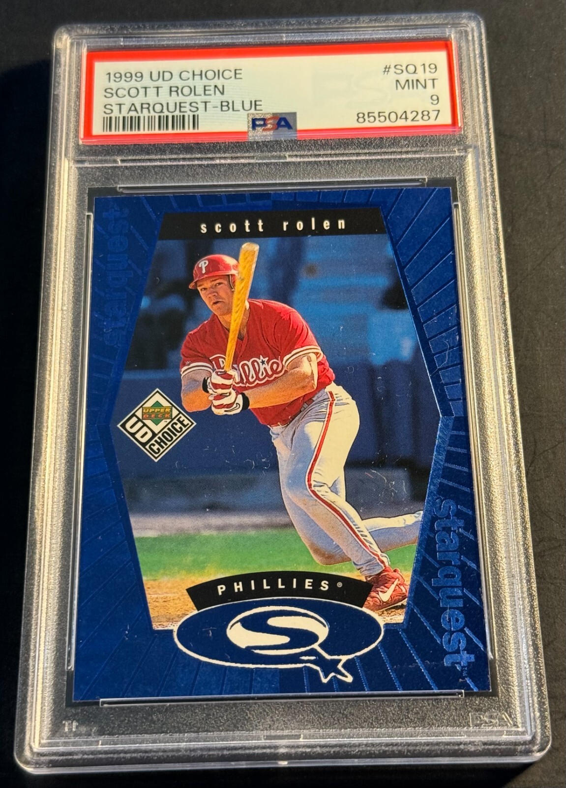 1999 SCOTT ROLEN UD CHOICE STARQUEST BLUE FOIL #SQ19 PSA 9 HOF POP 1