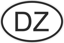 Adesivo adesivi sticker codice auto moto ritagliato nazioni ovale algeria