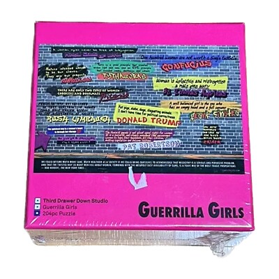 Neu Guerrilla Girls Puzzle UK artists artsy art Thrid Drawer pink jigsaw rar