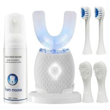 U-Shaped Electric Toothbrush for Adults, 360  Hands-Free Sonic Teeth Cleaner ...