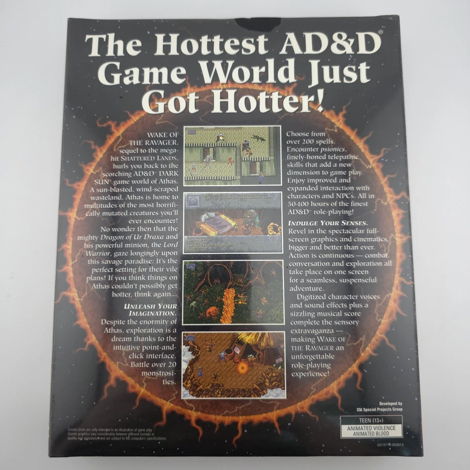 Dark Sun: Wake of the Ravager, 1994, Big Box, New & Sealed - Image 3 of 4