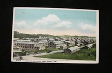 Vtg 1918 Postcard Military Birds Eye View Looking South East Camp Dodge Iowa