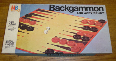 Vintage 1973 NOS Never Used MB Milton Bradley Backgammon and Acey-Deucy Game