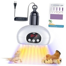 Chicken Coop Heater, 200W-350W-500W Reptile Heat Lamp Upgraded with UVA White