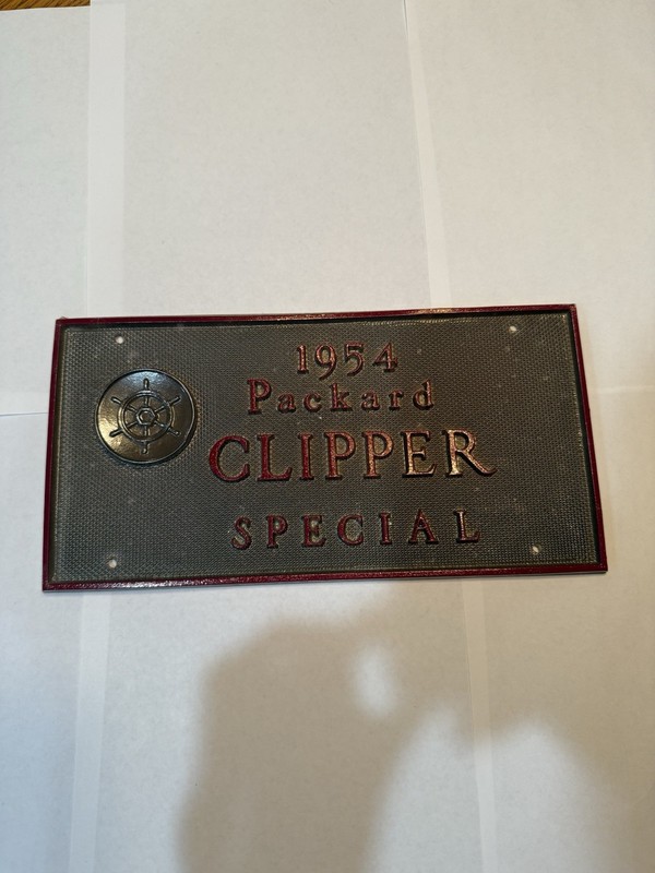 1954 Packard Clipper Special Dealership License Plate
