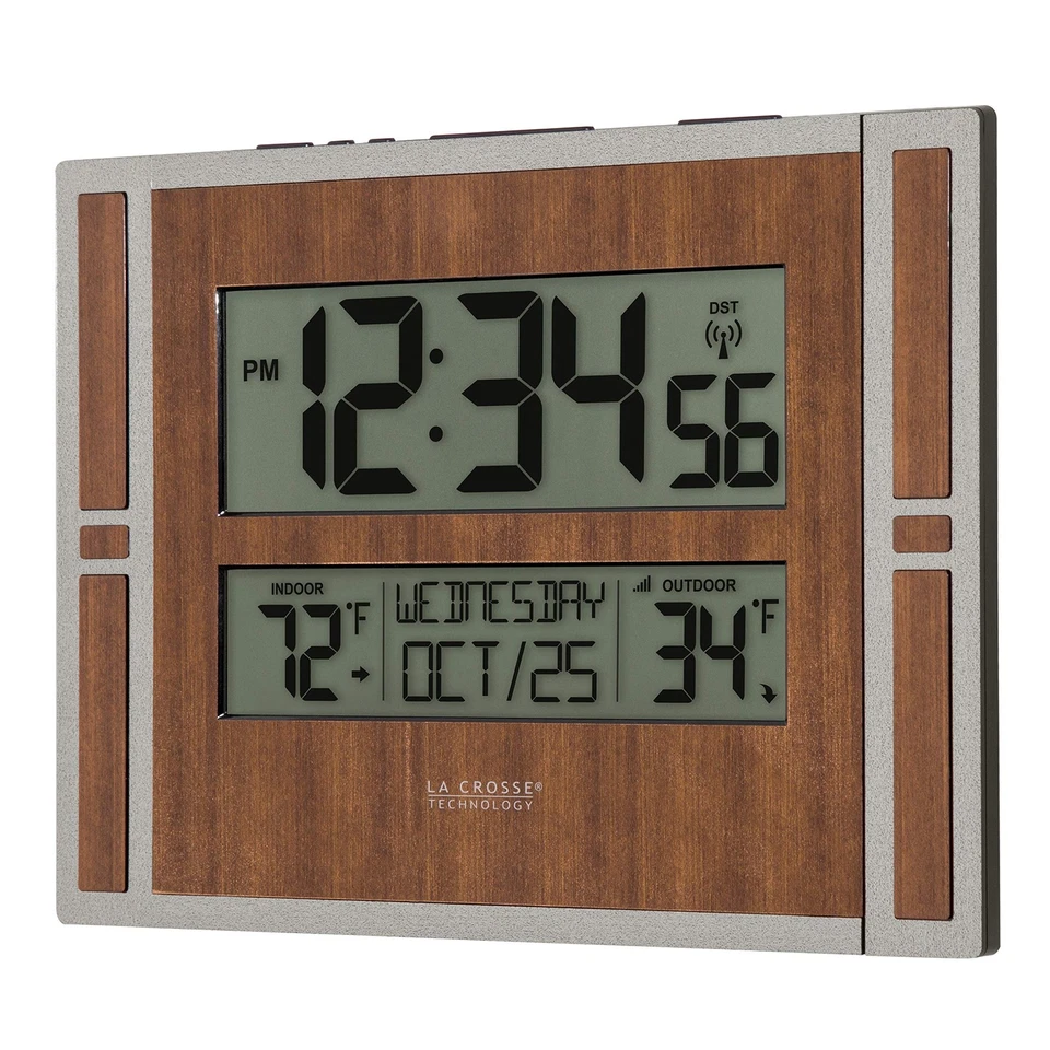 La Crosse Technology BBB86088 Atomic Digital Wall Clock with Indoor & Outdoor - Image 2 of 4