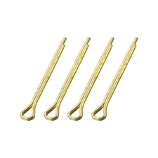Split Cotter Pin - 2mm x 20mm Solid Brass 2-Prongs Gold Tone 4Pcs
