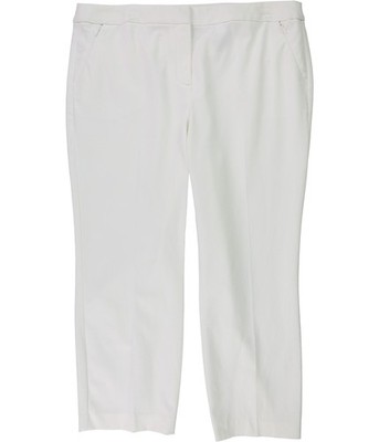 Alfani Womens Solid Straight Leg Casual Pants, white, 14