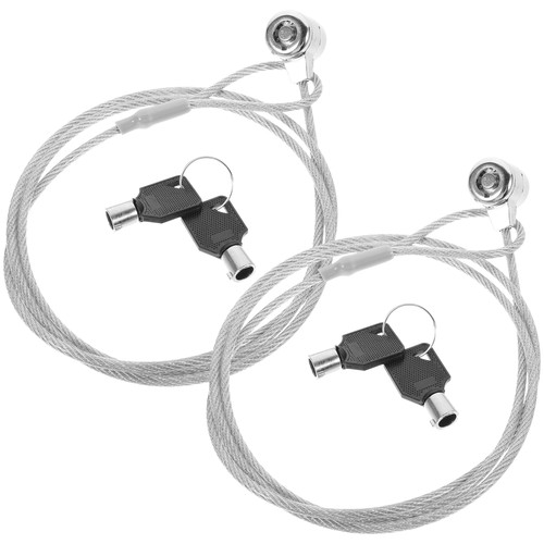 2 Sets Laptop Lock Office Cable Locks with Keys Security Hardware - Zdjęcie 2 z 12