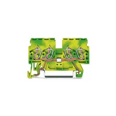 5pcs   870-837  4-Conductor Ground Terminal   2,50mm² Green-Yellow New Kd *wq