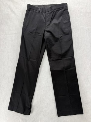 Express Design Studio Director Dress Pants Mens 32x32 Black Stretch Herringbone
