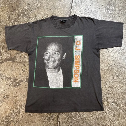 90s OJ Simpson Double-sided Size LG Single Stitch Ra 1990s vintage concert t-shirt, vintage, single stitch, B+ condition