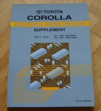 Supplemento Schema Cablaggio Elettrico Toyota Corolla WZE110 Gennaio 2000 Dec. 1999