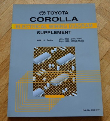 Toyota Corolla WZE110 Electrical Wiring Diagram Supplement Januar 2000 Dec. 1999