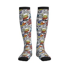 Sea Fish Surf Compression Socks for Men Circulation Graduated Supports Socks ...