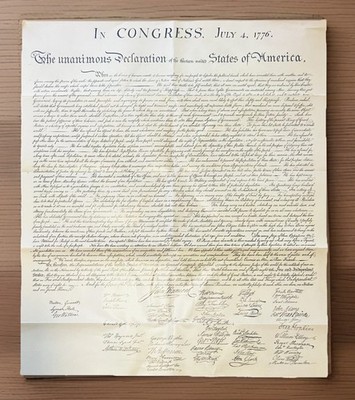 Declaration of Independence Wall Art Print ( 18-1/2