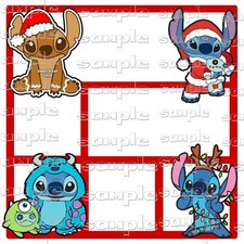 Disney Stitch Holiday's premade scrapbook layout Kit w/ DIE CUTS 12x12 Page