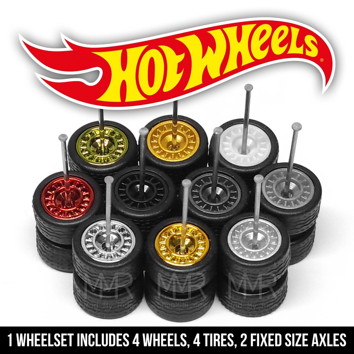 【タゲス】Spirit Racing 18インチアルミ 4本セットその➁ 1/64 Scale AERO DISC v2 Real Rider Wheels Rims Tires Set for Hot
