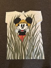 Vintage Walt Disney Eureka Shirt Tunic Mickey Mouse 2 Sided Print Safari