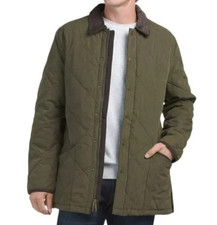 Rainforest Men Olive Green Diamond Quilted Ha...