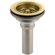 KOHLER Duostrainer 4-1/2 in. Sink Strainer w Tailpiece in Vibrant Polished Brass