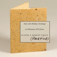 Robert Frost, Neither Out Far Nor In Deep, 1935 Christmas card, /450 for Frost
