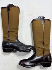 VTG Bespoke Pickard Hand-Made Canvas Leather Hunting/Riding Boots Size 10 Women