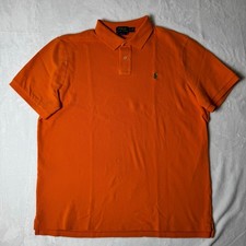 Polo Ralph Lauren Polo Shirt XL Orange Classic Fit Short Sleeve Pony Logo Men