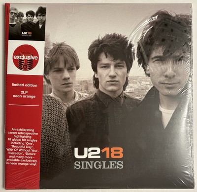 U2 - U218 Singles - Best Of 2XLP Neon Orange Vinyl Limited Target Edition Sealed