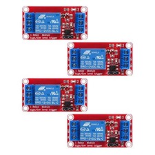 4pcs DC 12V Relay Module 1 Channel Relay Board with Optocoupler 12V-4pcs