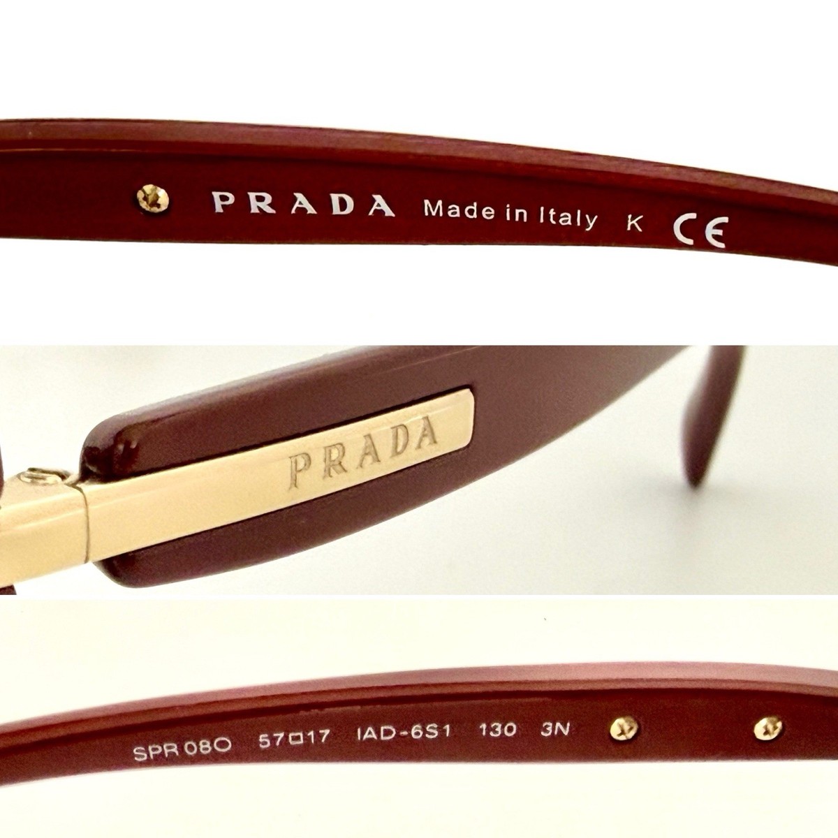 ✨ PRADA Oversized Minimalist Sunglasses • Deep Burgundy Wine • SPR 15O Prada Eyewear revisits classic elegance with a square  main image 2