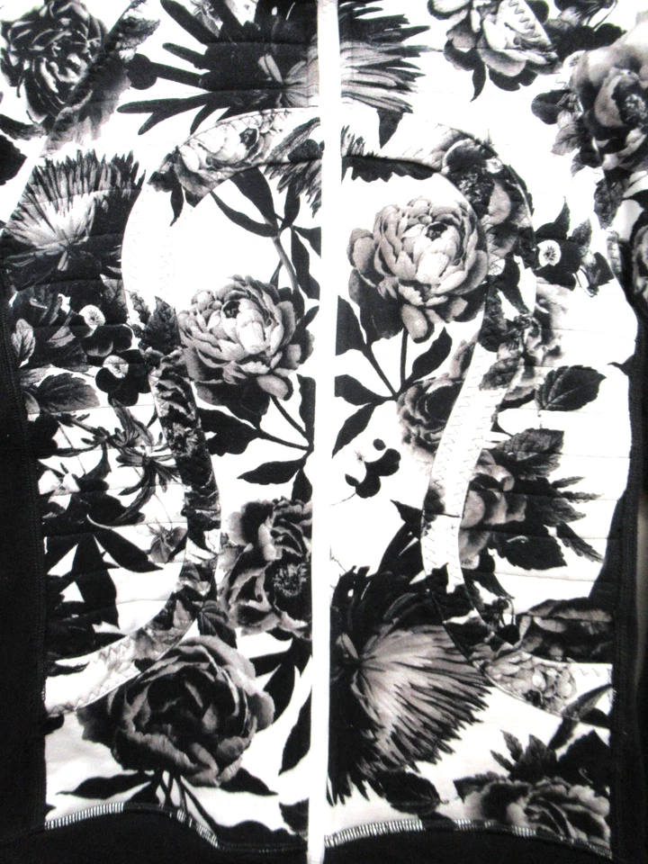 Chaqueta de buceo Lululemon para mujer talla 8 floral negra blanca enérgica flor cremallera completa Foto 3 de 4