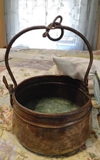 ANTIQUE BRASS CAULDRON