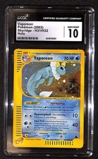 CGC GEM MINT 10 Pokemon TCG Vaporeon H31/H32 Skyridge Holo (2003 e-Reader) on eBay