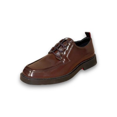 HUGO Iker Derby Men\'s Brown Leather Dress Shoes US 9 (UK 8 EU 42) MSRP $199 Amazon.com | HUGO Iker Square Derby Shoe Deep Sea Blue | Oxfords main image 2