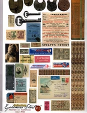 Grand Additions VINTAGE EPHEMERA SHEET #1 collage mixed media CRAFTS