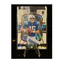 2025 Select Football Riley Leonard #133 White Prizm Shock /799 RC Colts