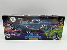 2005 Muscle Machines Blue 62 Corvette Diecast Car 118 Scale With Box 2005 Muscle Machines Blue 62 Corvette Diecast Car 118 Scale With Box