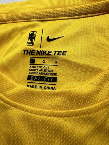 Los Angeles Lakers Nike Dri-Fit Warmup Practice Long Sleeve Yellow Shirt Large - Afbeelding 8 van 11