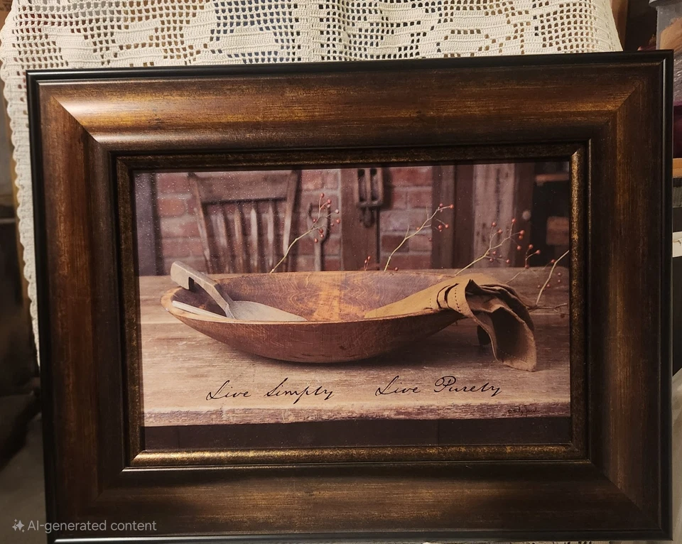 Billy Jacobs Live Simply, Live Purely Framed Picture 25.5" X 19.5" - Image 3 of 4