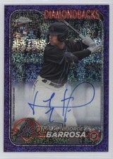 2024 Topps Chrome Update Purple Speckle Refractor 10/299 Jorge Barrosa Auto rw6