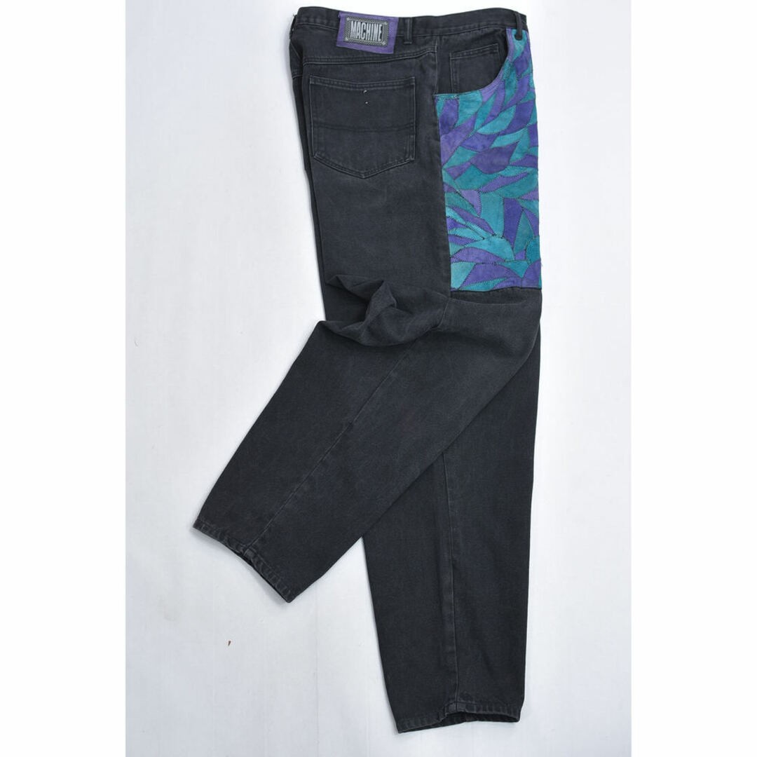 80- MACHINE Patchwork Leather Switched Design Bla… - image 10