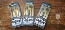 New Maxell Soft Comfort Fit Jelleez Black Corded Earbuds w/Mic Lot of 3