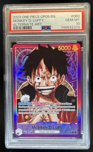 2023 One Piece New Era Monkey.D.Luffy Leader Alt Art #OP05-060 PSA 10 GEM MINT