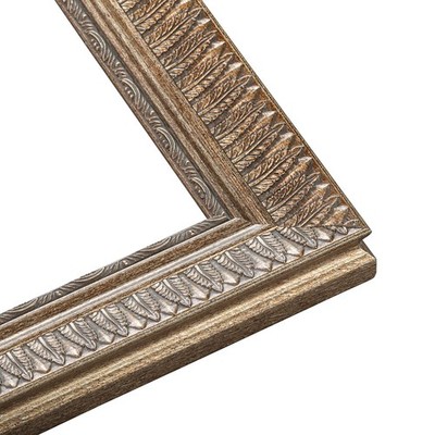 Picture Frame Moulding (Wood) 18Ft Bundle - Ornate Pewter Finish - 1.75'' Width -