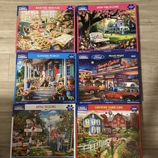 White Mountain 1000 Piece Puzzle Lot of Six UPDATED