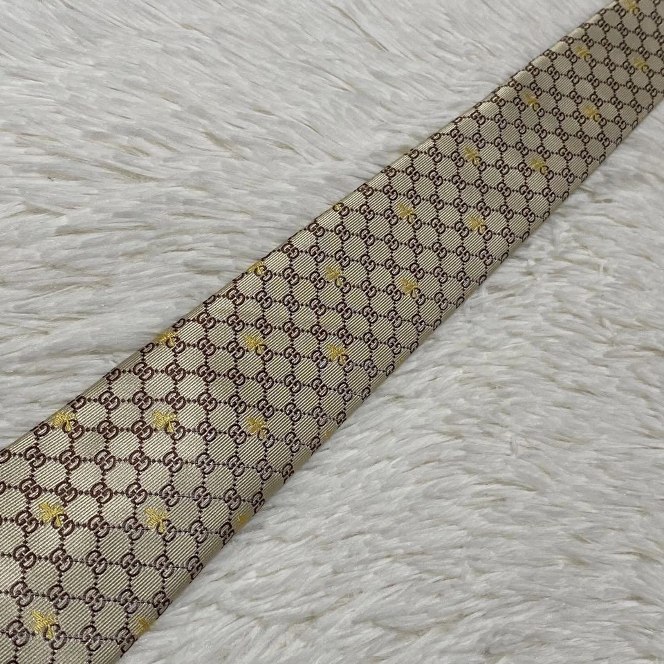 Gucci GG Patrón Pajarita Blanca Boda Espada Grande 7.5cm SS Foto 2 de 4